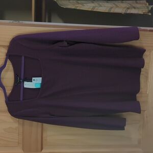 Maroon ribbed square neck stretch top